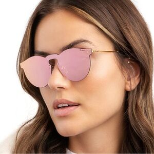 NWT Illesteva Leonard Round Mask Sunglasses in Bright Rose
